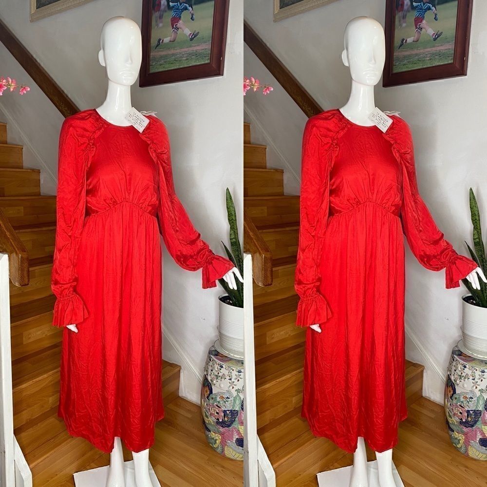 Free People party Eliza Ruffle Midi Dress - Picture 2 of 7